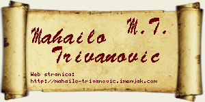 Mahailo Trivanović vizit kartica